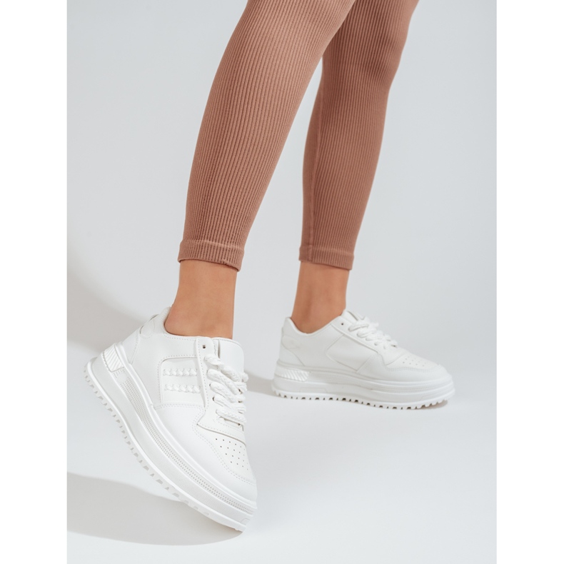 Deportivas mujer Shelovet sneakers suela gruesa blanco 1
