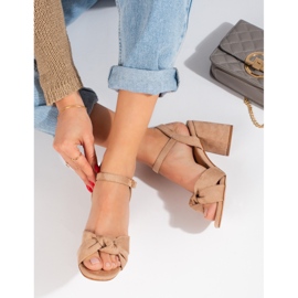 Sandalia bloque Vinceza ante beige 1