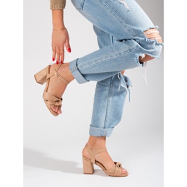 Sandalia bloque Vinceza ante beige 3
