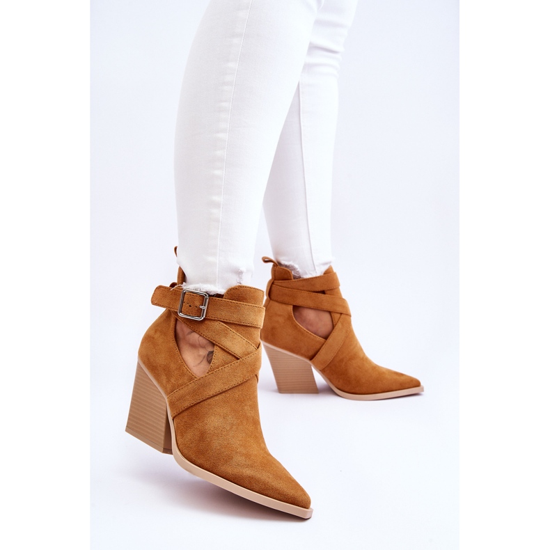 Botas Vaqueras De Mujer Ante Camello Dennise marrón 2 Botas Vaqueras De Mujer Ante Camello Dennise marrón 2