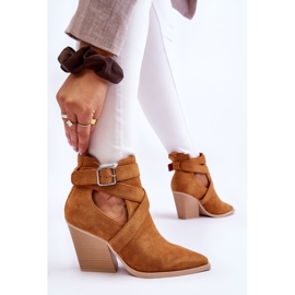 Botas Vaqueras De Mujer Ante Camello Dennise marrón 6