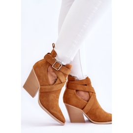 Botas Vaqueras De Mujer Ante Camello Dennise marrón 3