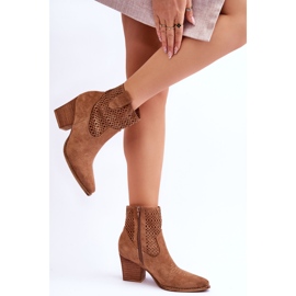FB1 Botas Vaqueras Mujer Ante Con Tacón Marrón Norvella beige 2 FB1 Botas Vaqueras Mujer Ante Con Tacón Marrón Norvella beige 2