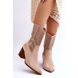 FB1 Botas Vaqueras Mujer Altas Ante Beige Turner 1 FB1 Botas Vaqueras Mujer Altas Ante Beige Turner 1
