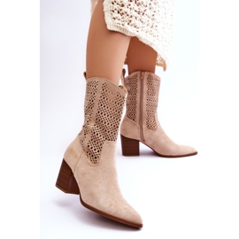 FB1 Botas Vaqueras Mujer Altas Ante Beige Turner 2 FB1 Botas Vaqueras Mujer Altas Ante Beige Turner 2