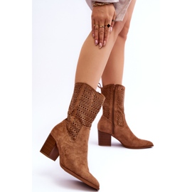 FB1 Botas Vaqueras Altas Mujer Ante Marrón Turner beige 2 FB1 Botas Vaqueras Altas Mujer Ante Marrón Turner beige 2