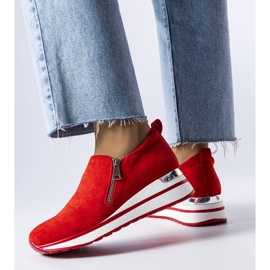 Zapatillas rojas con cuña de Létourneau rojo 1 Zapatillas rojas con cuña de Létourneau rojo 1