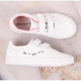Deportivas niña con velcro blanco Potocki PY16026 4