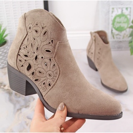 Botas cowboy mujer caladas ante beige Jezzi RMR1921-42 4