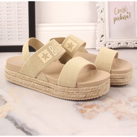 Alpargatas de mujer Big Star LL274858 beige sin cordones 5