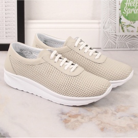 Zapatos mujer cuero beige calados T.Sokolski Bk 800 6