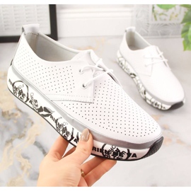 Zapatos de mujer en piel con plataforma blanco T.Sokolski W23-29 5