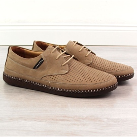 Zapato hombre piel calada beige ligero T.Sokolski Sar W21-913 marrón 2