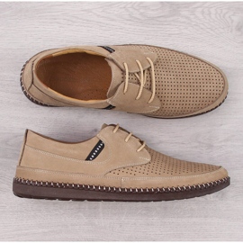 Zapato hombre piel calada beige ligero T.Sokolski Sar W21-913 marrón 3