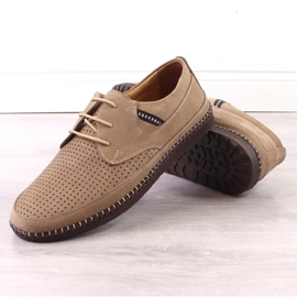 Zapato hombre piel calada beige ligero T.Sokolski Sar W21-913 marrón 4