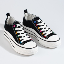 Deportivas mujer plataforma Shelovet negro 5