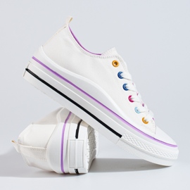 Deportivas mujer plataforma Shelovet blanco 5