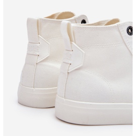 Zapatillas altas de tela Big Star para mujer LL274445 Blanco 6
