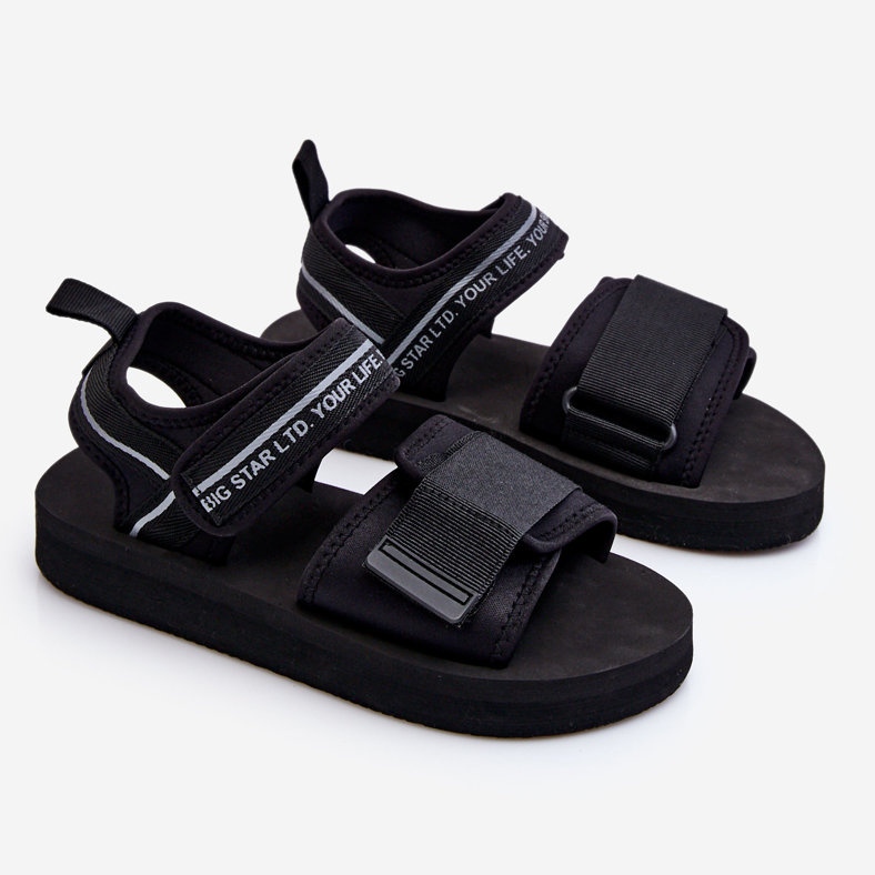 Sandalias Velcro Mujer Big Star LL274784 Negro 1