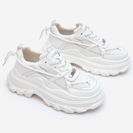 Zapatos Deportivos En Una Plataforma Masiva GOE LL2N4029 Blanco 8