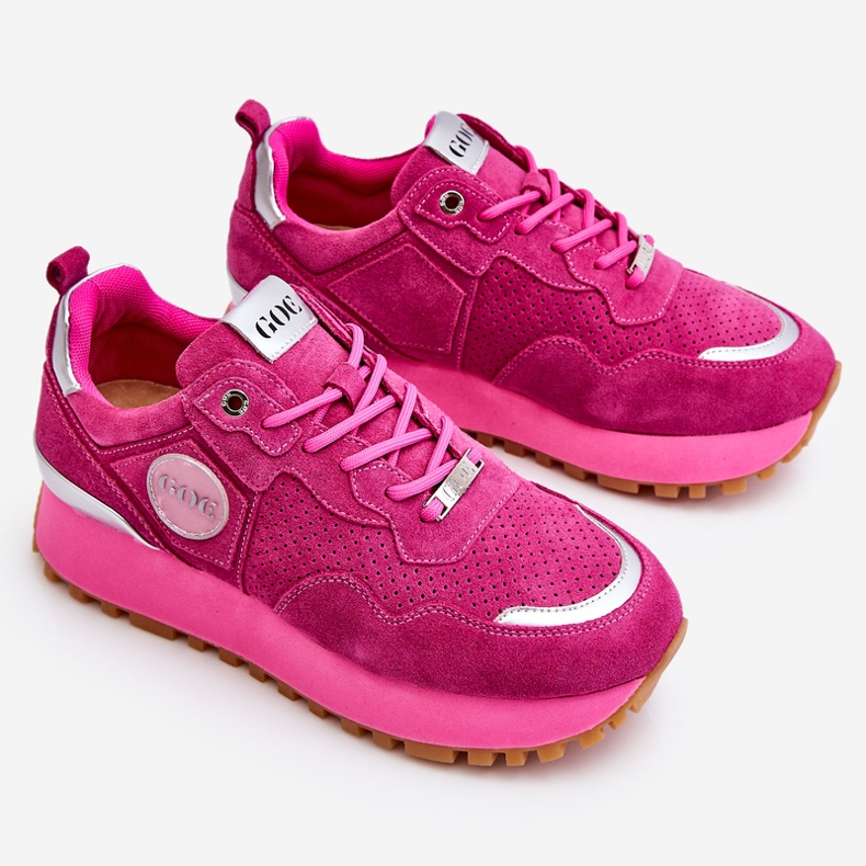 Deportivas Mujer Ante Plataforma GOE LL2N4002 Fucsia rosado 1 Deportivas Mujer Ante Plataforma GOE LL2N4002 Fucsia rosado 1