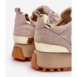 Deportivas Mujer Ante Plataforma GOE LL2N4001 Beige marrón 2