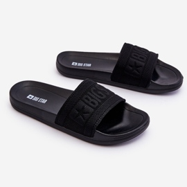 Pantuflas Big Star de moda para mujer LL274A158 Negro 7