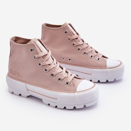 Deportivas Tejido Alto Plataforma Big Star LL274157 Nude rosa 1