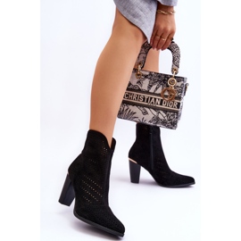 Botas Tacón Ante Calado Negro Logan 3