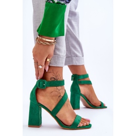 FB2 Sandalias Mujer Ante Tacón Alto Green Lanes verde 3