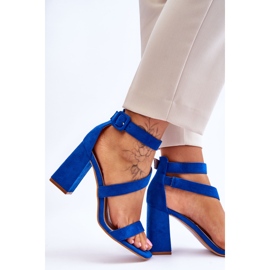 Sandalias Mujer Ante Tacón Azul Lanes 5