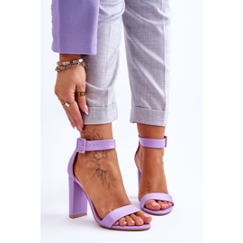 Sandalias de tacón alto Georgina en morado violeta 1 Sandalias de tacón alto Georgina en morado violeta 1
