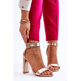 Sandalias de tacón Georgina doradas dorado 1