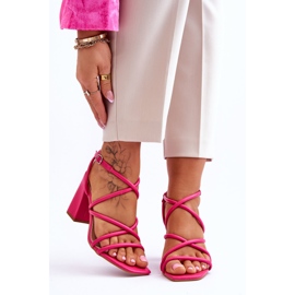 FJ1 Sandalias Clásicas Tacón Alto Lucetta Fucsia rosa 1