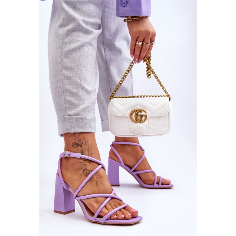 Sandalias Clásicas Tacón Alto Lucetta Morado violeta 2 Sandalias Clásicas Tacón Alto Lucetta Morado violeta 2