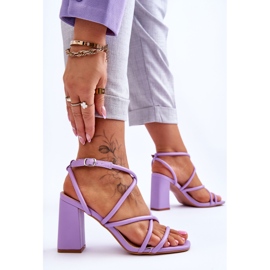 Sandalias Clásicas Tacón Alto Lucetta Morado violeta 3