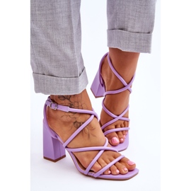 Sandalias Clásicas Tacón Alto Lucetta Morado violeta 5