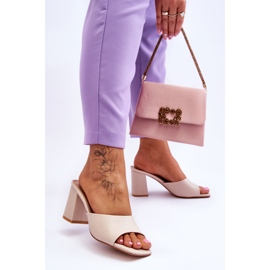 Pantuflas Clásicas Mujer Loara Piel Beige 2