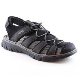 Sandalias hombre Rieker 26770-00 cómodas negras integradas negro 10