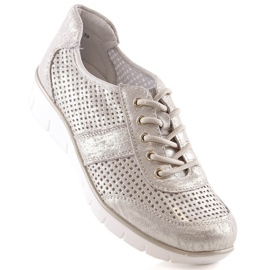 Filippo DP028 calzado deportivo mujer cuero calado dorado 1 Filippo DP028 calzado deportivo mujer cuero calado dorado 1