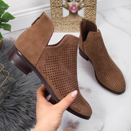Botas primavera caladas Vinceza ante beige 1