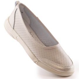 Bailarinas mujer piel calada beige Jezzi 3621 1