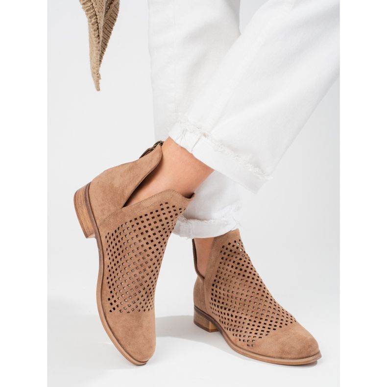 W. Potocki Botas primavera mujer caladas marrones Potocki marrón 1