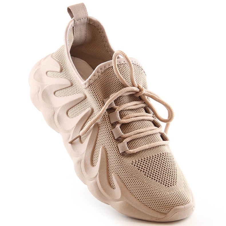 Deportivas malla mujer beige Vinceza 13575 1