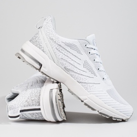Zapatos deportivos de hombre blancos con suela gruesa DK 1