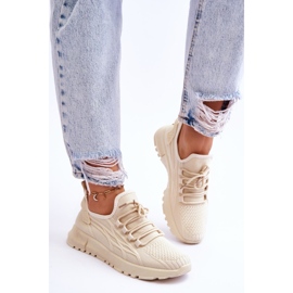 FB2 Zapatillas deportivas sin cordones para mujer Sneakers Beige Rosett 4