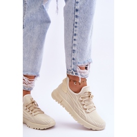 FB2 Zapatillas deportivas sin cordones para mujer Sneakers Beige Rosett 5