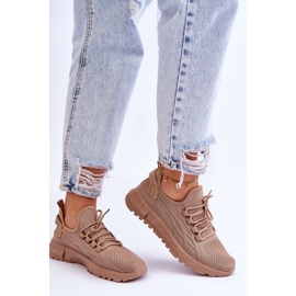 FB2 Zapatillas sin Cordones para Mujer Beige Oscuro Rosett marrón 4