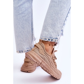 FB2 Zapatillas sin Cordones para Mujer Beige Oscuro Rosett marrón 5