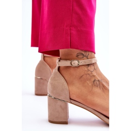 FB2 Sandalias De Ante Con Trenzas Decorativas Azela Beige marrón 5